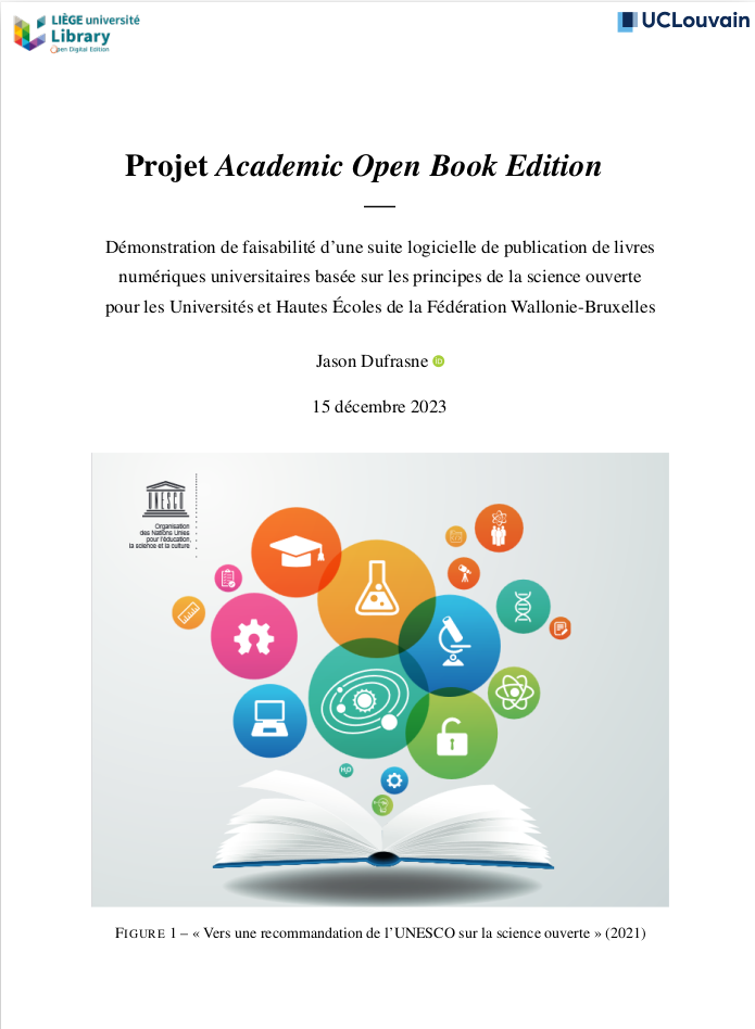 Page couverture de Rapport final du projet